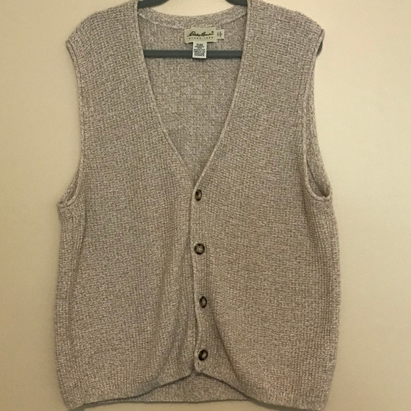 Eddie Bauer Size Large Camel Sweater Vest: 2160 - Picture 1 of 7